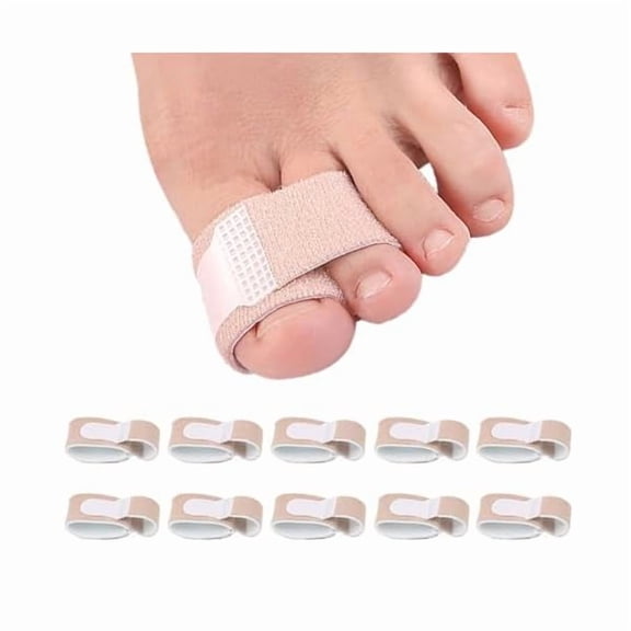 ZLCHammer Toe Straightener Corrector (10Pack), Broken Toe Wraps with Soft Padded for Women & Men Pain Relief, Big Toe Splint Protectors for Overlapping/Crooked/Curled Toes and Align Hallux Valgus