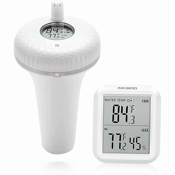 ZLCINKBIRD IBS-P01R 2nd Generation Wireless Floating Pool Thermometer Easy to Read for Hot Tub, Compatible with Gateway IBS-M1 and IBS-M2