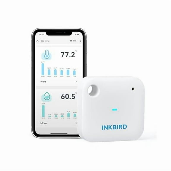 ZLCINKBIRD WiFi Thermometer Hygrometer Monitor, Smart Temperature Humidity Sensor IBS-TH3 with App Notification Alert, 1 Year Data Storage Export, Remote Monitor for Greenhouse Wine Cellar Baby Room