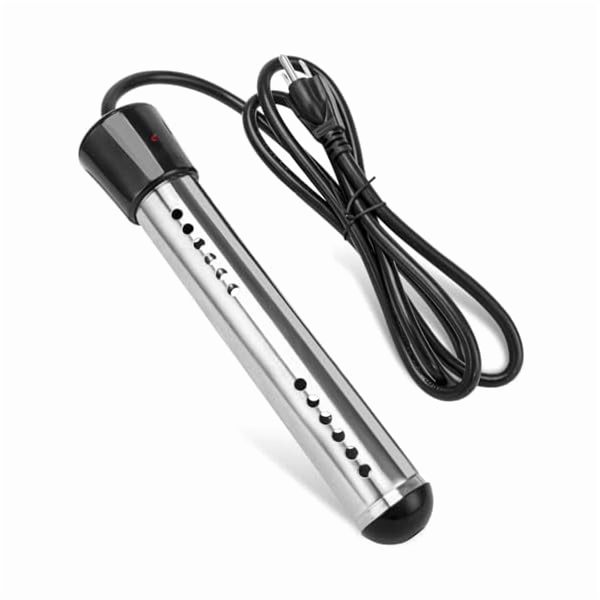 ZLCImmersion Water Heater, 2000W Portable Bucket Heater with 304 Stainless Steel, Intelligent Temperature Control, LCD Thermometer, Submersible Water Heater Electric for Bucket Bathtub