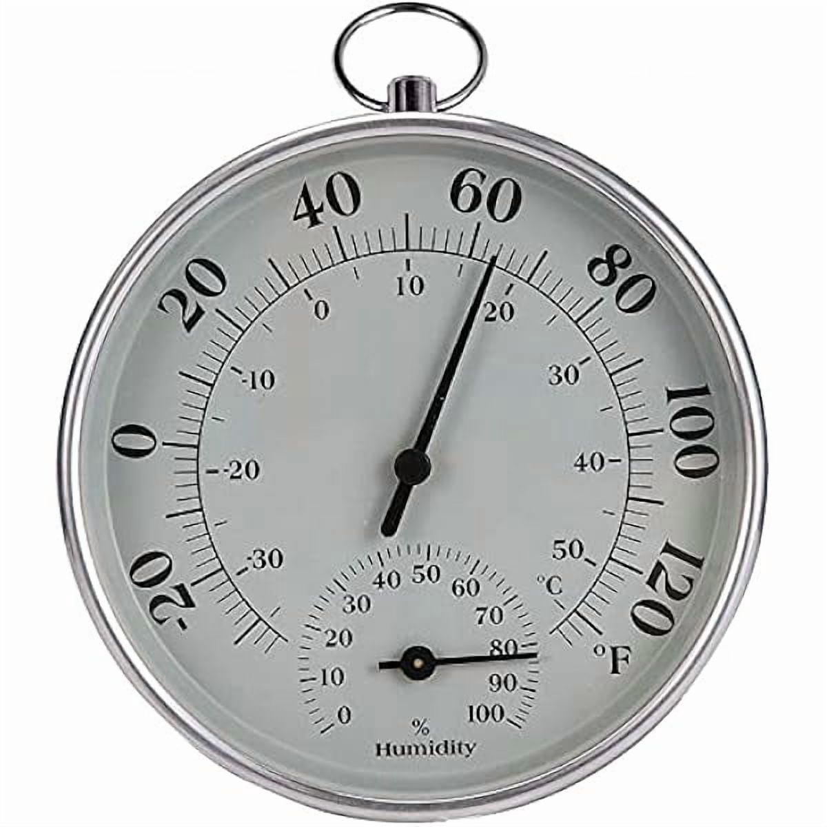 ZLCIndoor Outdoor Thermometer Hygrometer - Waterproof Hanging Wall Thermometer Decorative Outdoor Thermometer Large Numbers, No Battery Needed Outdoor Thermometers for Patio