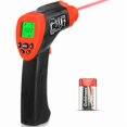 thumbnail image 1 of ZLCInfrared Thermometer Gun, DS=16:1 Laser Heat Temperature Gun for Cooking, Pizza Oven, HVAC Engine, Laser Temperature Gun with Adjustable Emissivity & Max-Min Measure, Measure -58°F to 1292°F, 1 of 6
