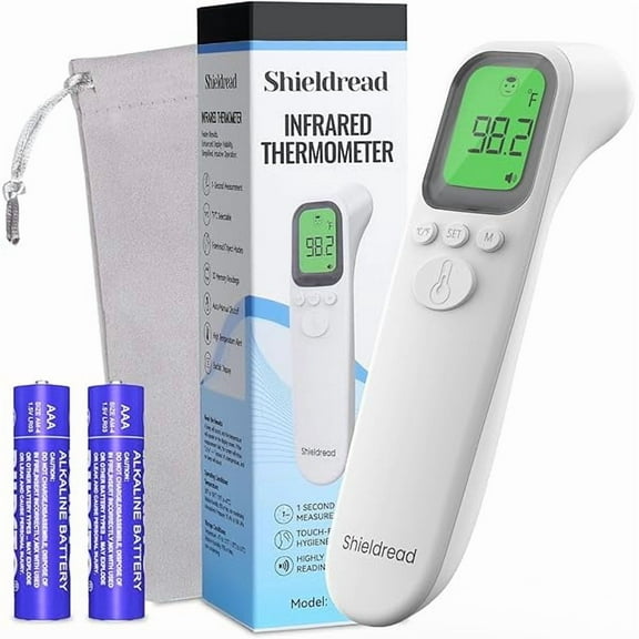 ZLCNon-Contact Forehead Basal Thermometer for Kids and Adults, Digital Fever Thermometer, Accurate Temperature Reading, LCD Screen, Fever Alarm, Memory Recall, Forehead & Object Mode