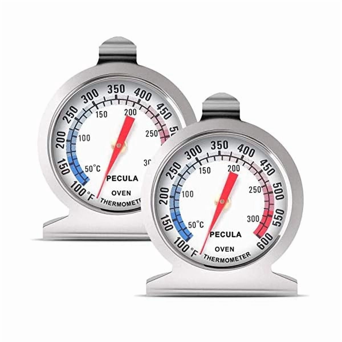ZLCOven Thermometer 2 Pack 50-300°C/100-600°F, Oven Grill Fry Chef Smoker Thermometer Instant Read Stainless Steel Thermometer Kitchen Cooking Thermometer