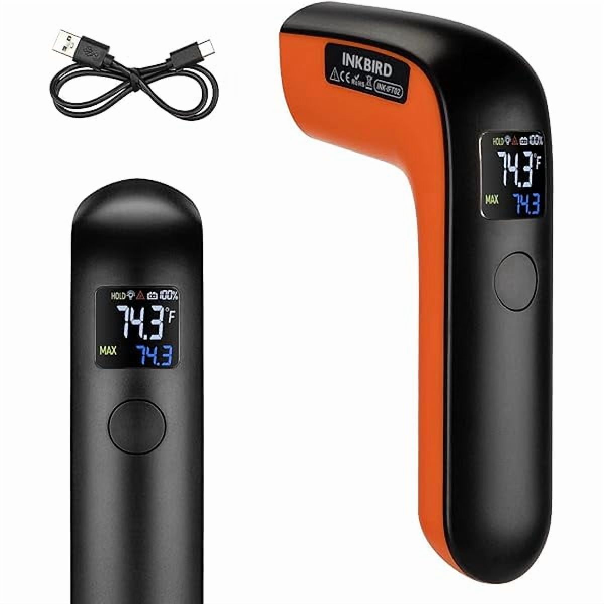 ZLCRechargeable Infrared Thermometer Gun for Cooking -58℉~1022℉| Colorful Display Digital Laser Temperature Gun for Pizza Oven Grill Kitchen Home Repairs with Max Measure, ℉ Only (NOT for Human)
