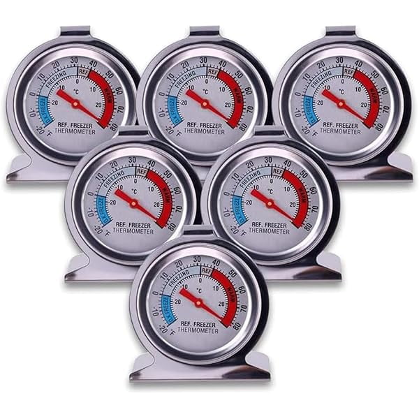 16 Pack Refrigerator Thermometer Large Dial Freezer Thermometer Classic Series Fridge Alarm Thermometer Internal Temperature Gauge Fridge Freezer Coo - View #11