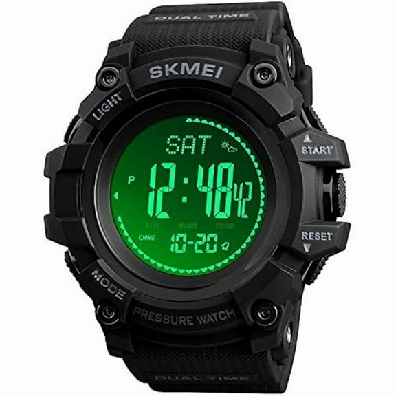 ZLCWatch Compass, Altimeter Barometer Thermometer Temperature, Pedometer, Military Army Waterproof Outdoors Sport Digital Watch for Men