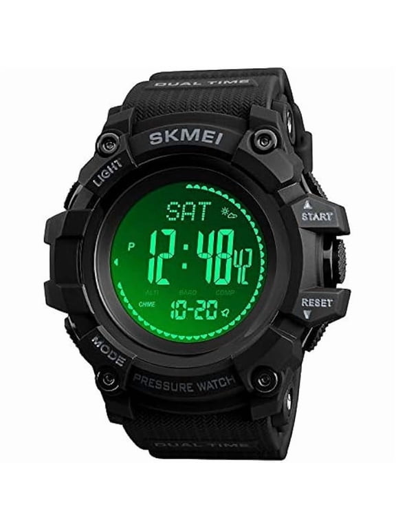 Watch Compass, Altimeter Barometer Thermometer Temperature, Pedometer, Military Army Waterproof Outdoors Sport Digital Watch for Men