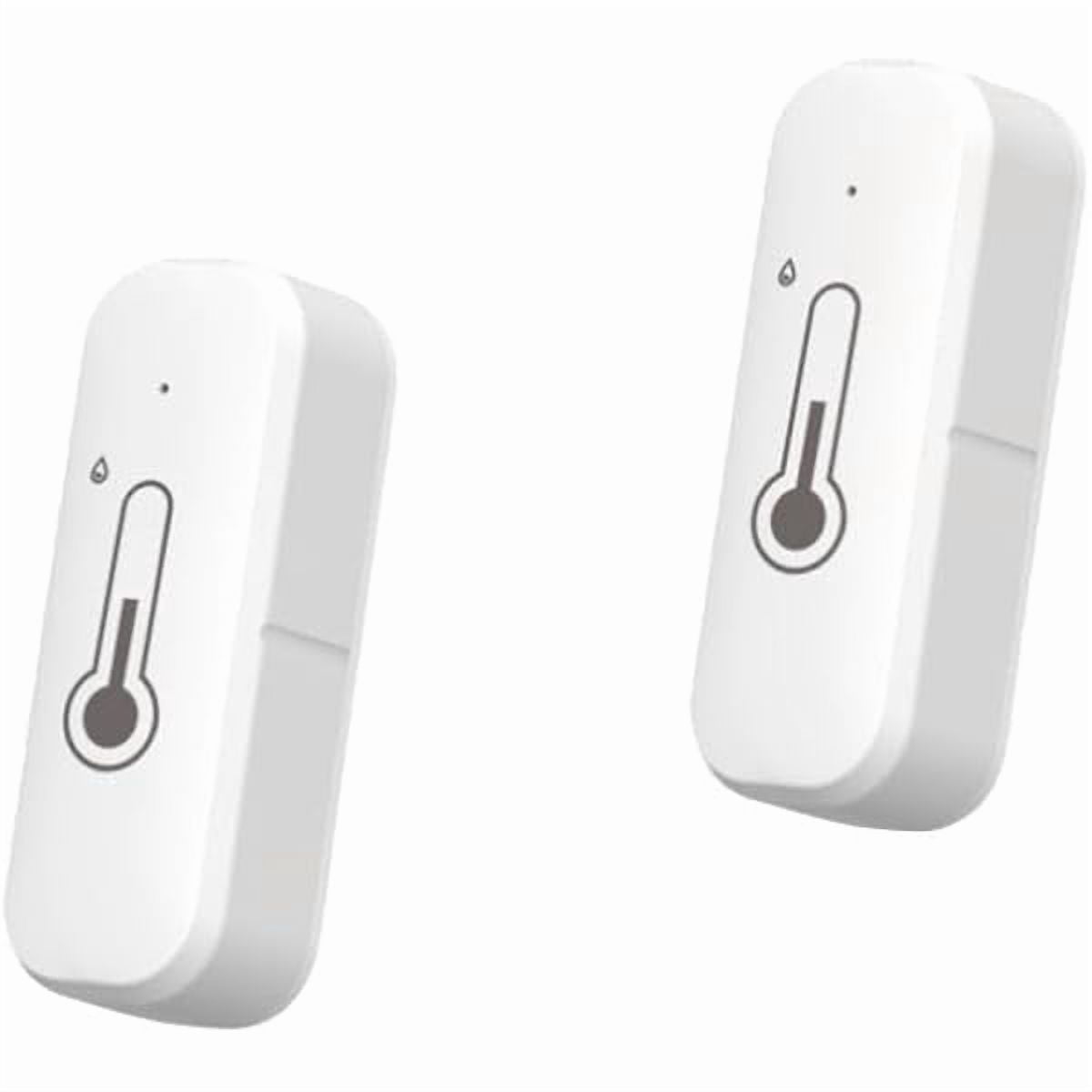 ZLCWiFi Smart Indoor Thermometer Hygrometer Sensor, 2-Pack, Mini Temperature Humidity Monitor, Remote Control,Tuya App,SmartLife Compatible