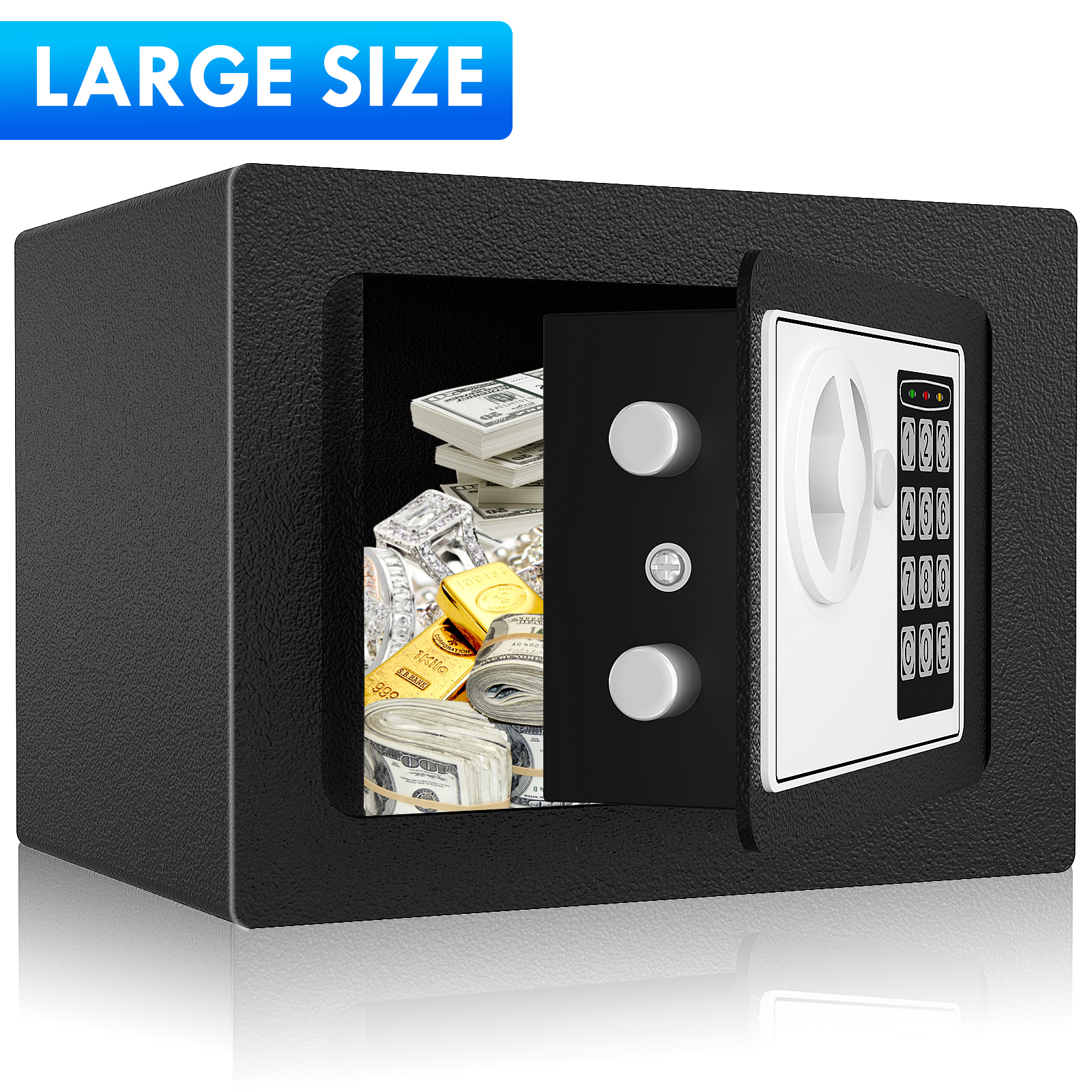 Topbuy Digital Electronic Keypad Lock Safe Box 1.8 C.F. Security Box