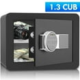 thumbnail image 1 of ZLELOUY 1.3 Cubic feet,Safe Box and Lock Boxes Electronic Digital Security Safe Steel Construction Hidden with Lock,Money Box,Wall or Cabinet Anchoring Design for Home Office Hotel Business Black, 1 of 6