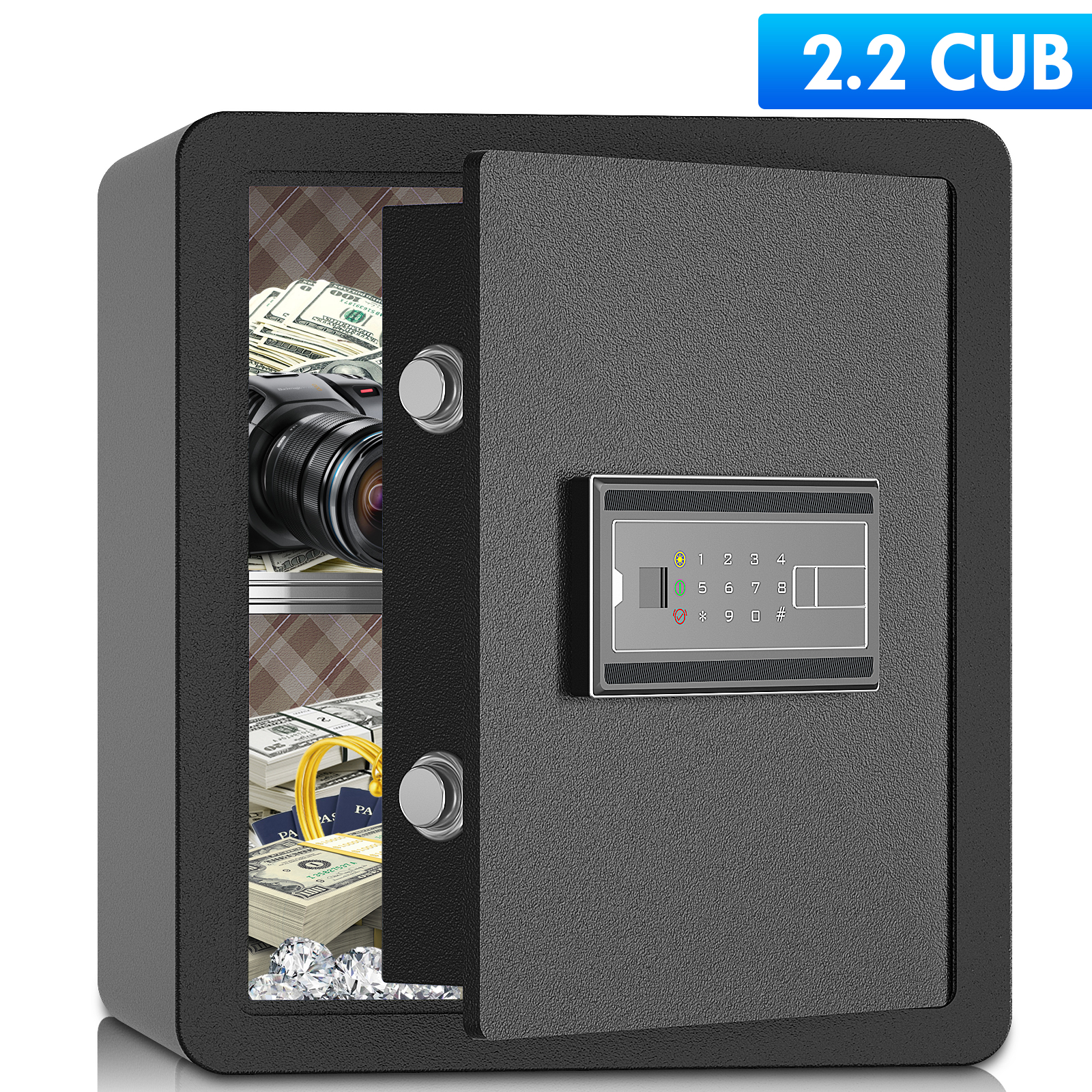 Paragon Lock & Safe 7725 Superior Wall Safe, Electronic and Key Lock