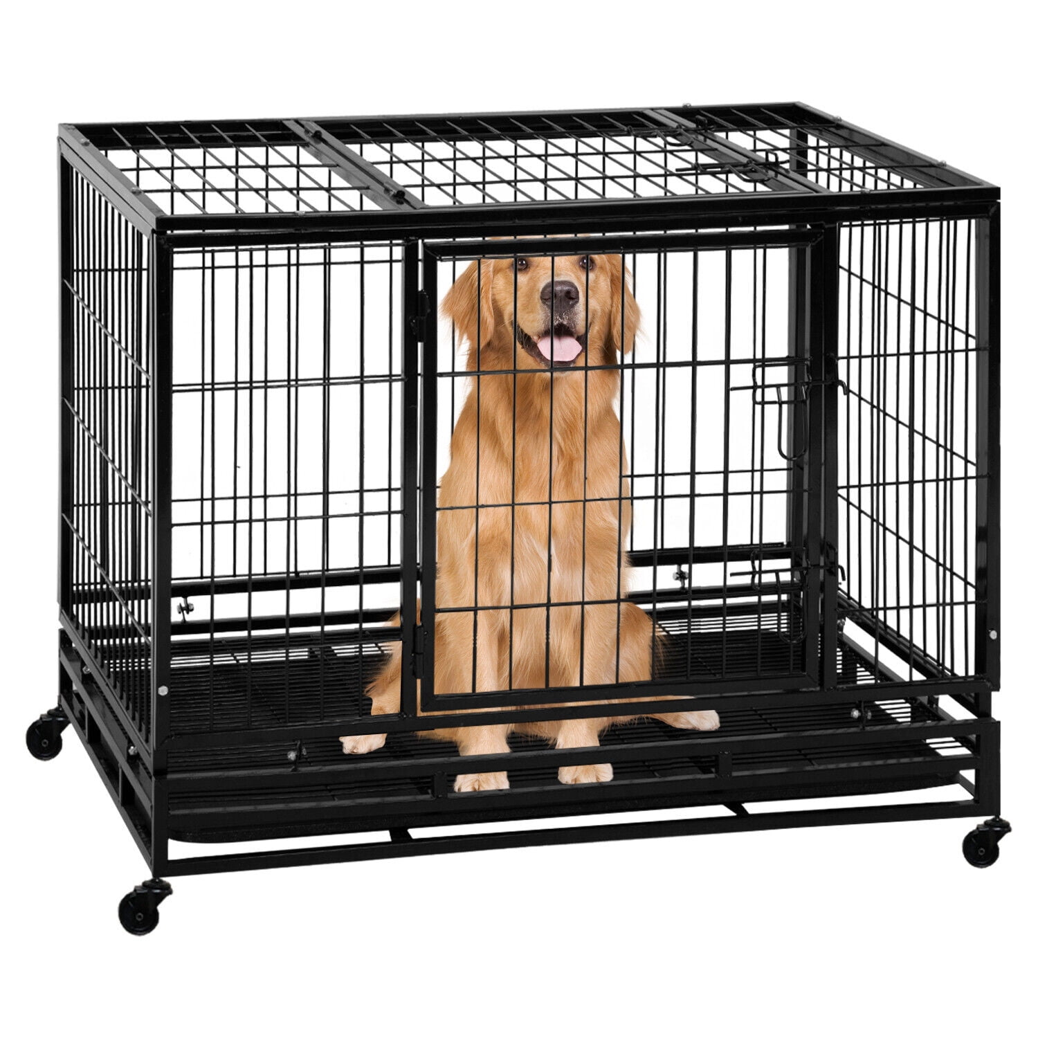 Picture of ZLERP Heavy Duty Dog Crate Cage for Large Dogs, 36