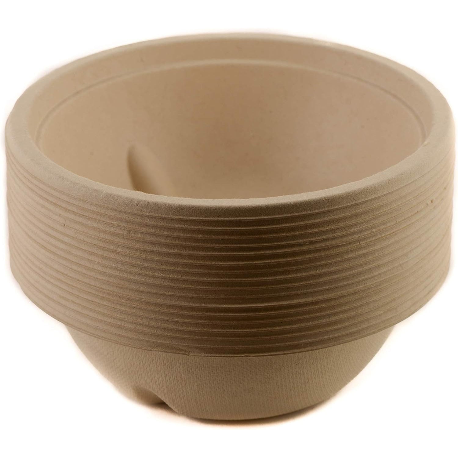 ZLGP 24oz Round Deep Disposable Bowls [125 PACK] - 100% Biodegradable Sugarcane Bagasse Bamboo Fibers Sturdy Compostable Eco Friendly Environmental Paper Plastic Bowl Alternative Tree Free