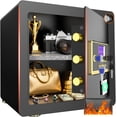 thumbnail image 1 of SYSENFO 2.5 Cuft Safe Box, Digital Keypad Home Security Safe With Fireproof Waterproof Bag & Adjustable Shelf, 1 of 11