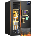 thumbnail image 1 of SYSENFO 5.5 Cuft Large Safe Box, Security Home Safe with Interior Safe Lock Box & Fireproof Document Bag, 1 of 10