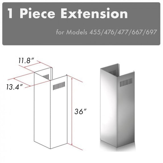 ZLINE KITCHEN AND BATH 1PCEXT455476477667697 hood accessories