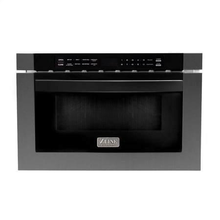 ZLINE - 24" 1.2 cu. ft. Built-in Microwave Drawer in Black Stainless Steel - Black