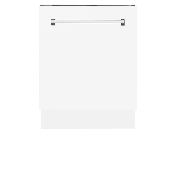 24" Top Control Tall Tub Dishwasher in White Matte with Stainless Steel Tub and 3rd Rack (DWV-WM-24)