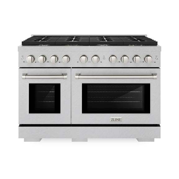 ZLINE 30 in. 4.2 cu. ft. Paramount Dual Fuel Range with 4 Burner Gas Cooktop and Electric Convection Oven in DuraSnow Stainless Steel (SDRS-30)