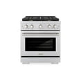 thumbnail image 1 of ZLINE 30" 4.2 cu. ft. Paramount Dual Fuel Range in Stainless Steel with 4 Brass Burners, SDR-BR-30, 1 of 8
