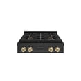 thumbnail image 1 of ZLINE 30 in. Autograph Edition Paramount Gas Rangetop with 4 Burners and Porcelain Cooktop in Black Stainless Steel with Polished Gold Accents (SRTBZ-30-G), 1 of 2