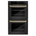 thumbnail image 1 of ZLINE 30 in. Autograph Edition Professional Convection Double Wall Oven with Air Fry and Self Clean in Black Stainless Steel with Champagne Bronze Handles (WADBZ-30-CB), 1 of 2