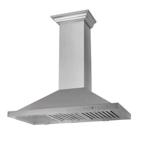 ZLINE - 30" Designer Series Fingerprint Resistant Stainless Steel Convertible Vent Wall Mount Range Hood (8KBS-30) - Snow Stainless