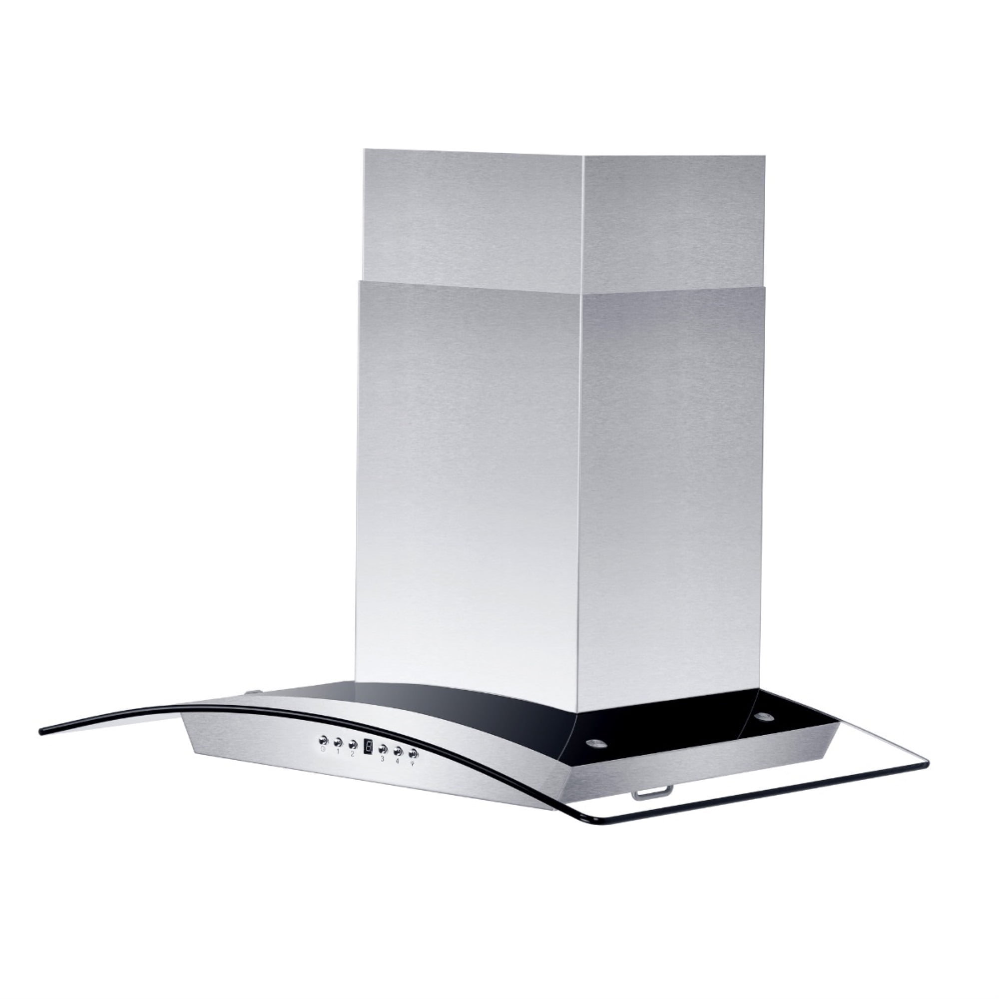 30" Stainless Steel Convertible Wall Mount Range Hood with Glass Canopy