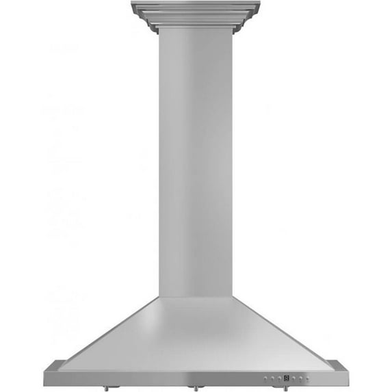 ZLINE 30 in. Wall Mount Range Hood in Stainless Steel with Crown Molding (KBCRN-30)