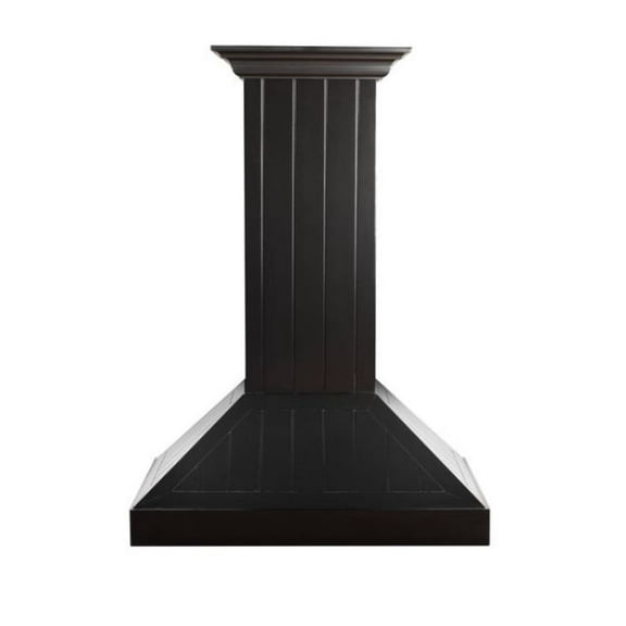 ZLINE 30 in. Wooden Wall Mount Range Hood in Black - Includes Motor (KPCC-30)