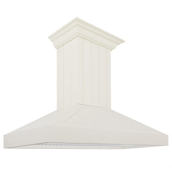 ZLINE 30 in. Wooden Wall Mount Range Hood in Cottage White - Includes Motor (KPTT-30)