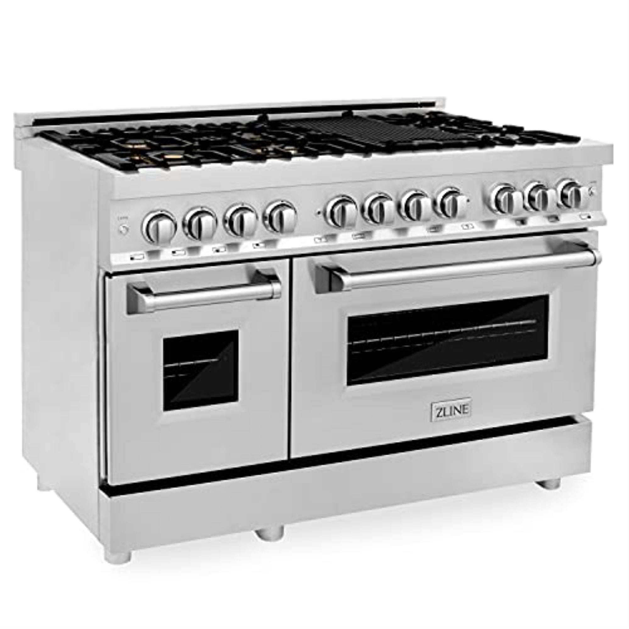 ZLINE 48" Stainless Steel Dual Fuel Range with Griddle and 7 Burners