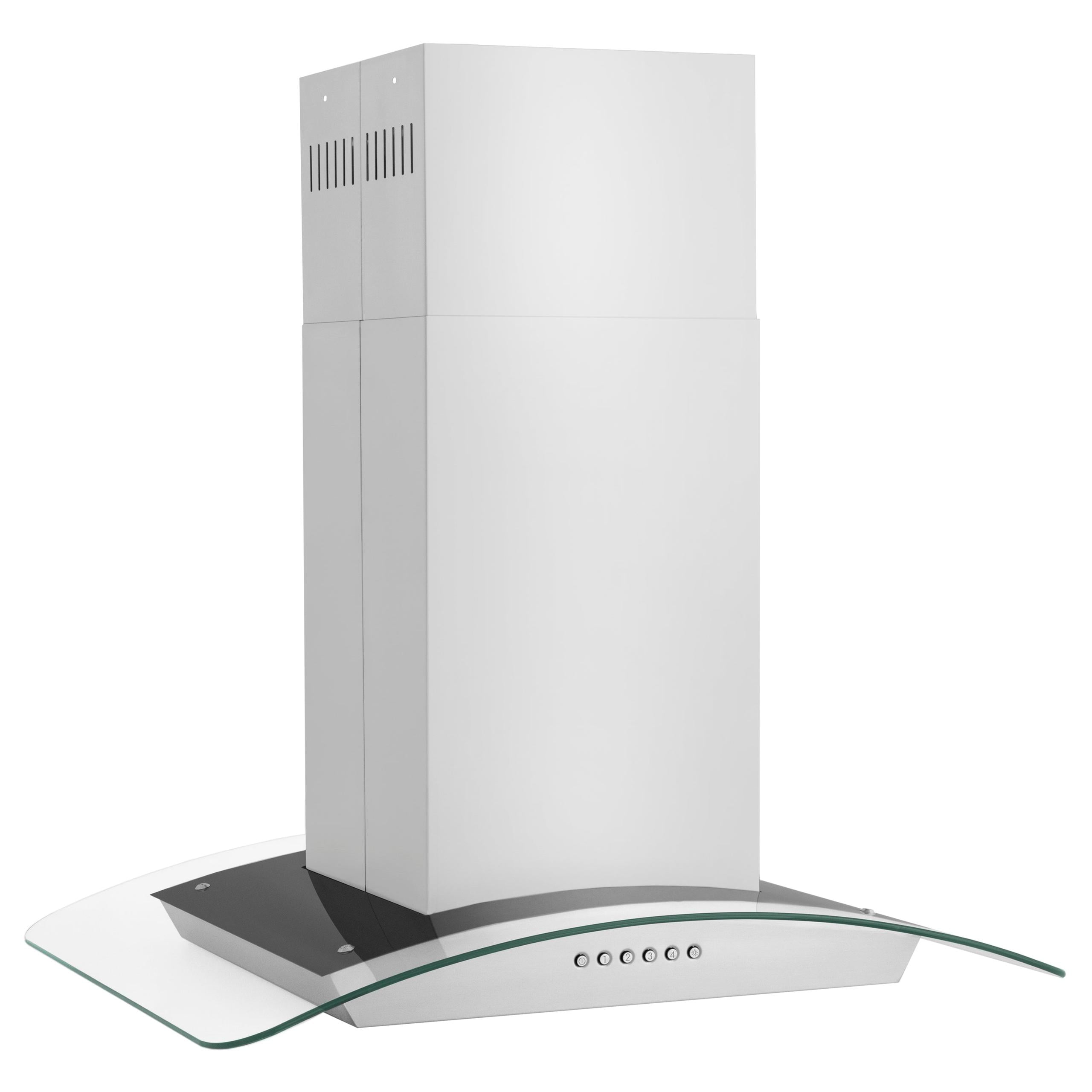 36-inch Stainless Steel and Glass Convertible Island Range Hood
