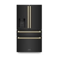 thumbnail image 1 of ZLINE 36" Autograph Refrigerator with Water and Ice Dispenser in Black with Champagne Bronze Square Handles, RFMZ-W36-BS-FCB, 1 of 9
