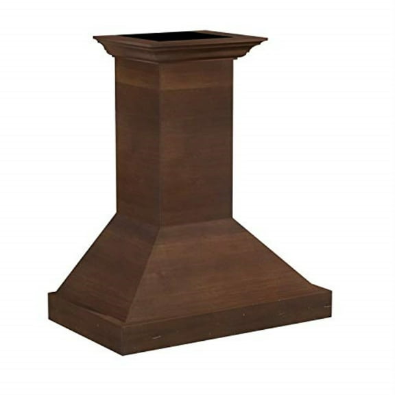 ZLINE 48 in. Wooden Wall Mount Range Hood in Walnut - Includes Motor