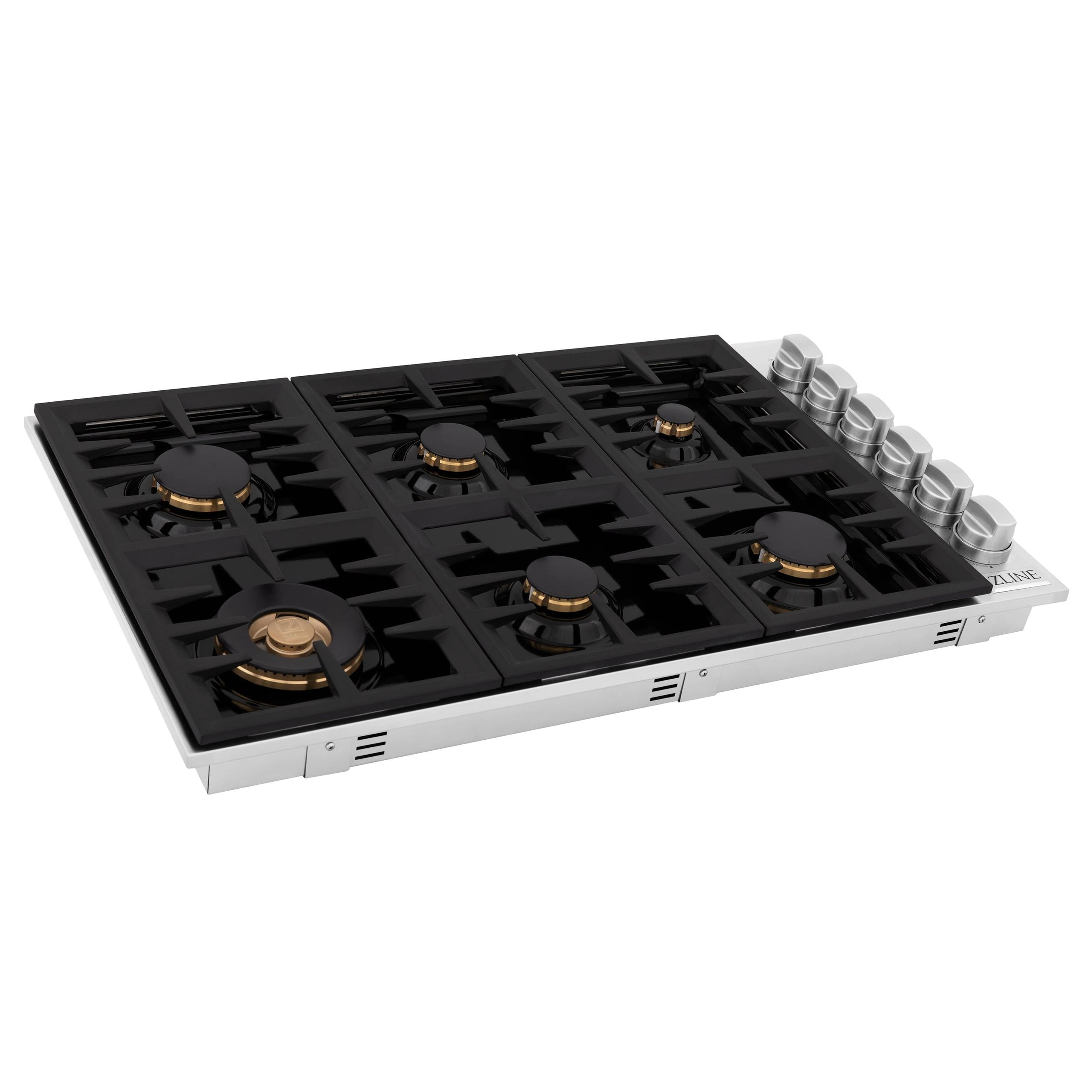 ZLINE 36" Stainless Steel 6-Burner Propane Gas Cooktop