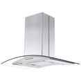 thumbnail image 1 of ZLINE 36" Island Ceiling Mount Range Hood w/ LED Lights, Stainless Steel & Glass, 1 of 7