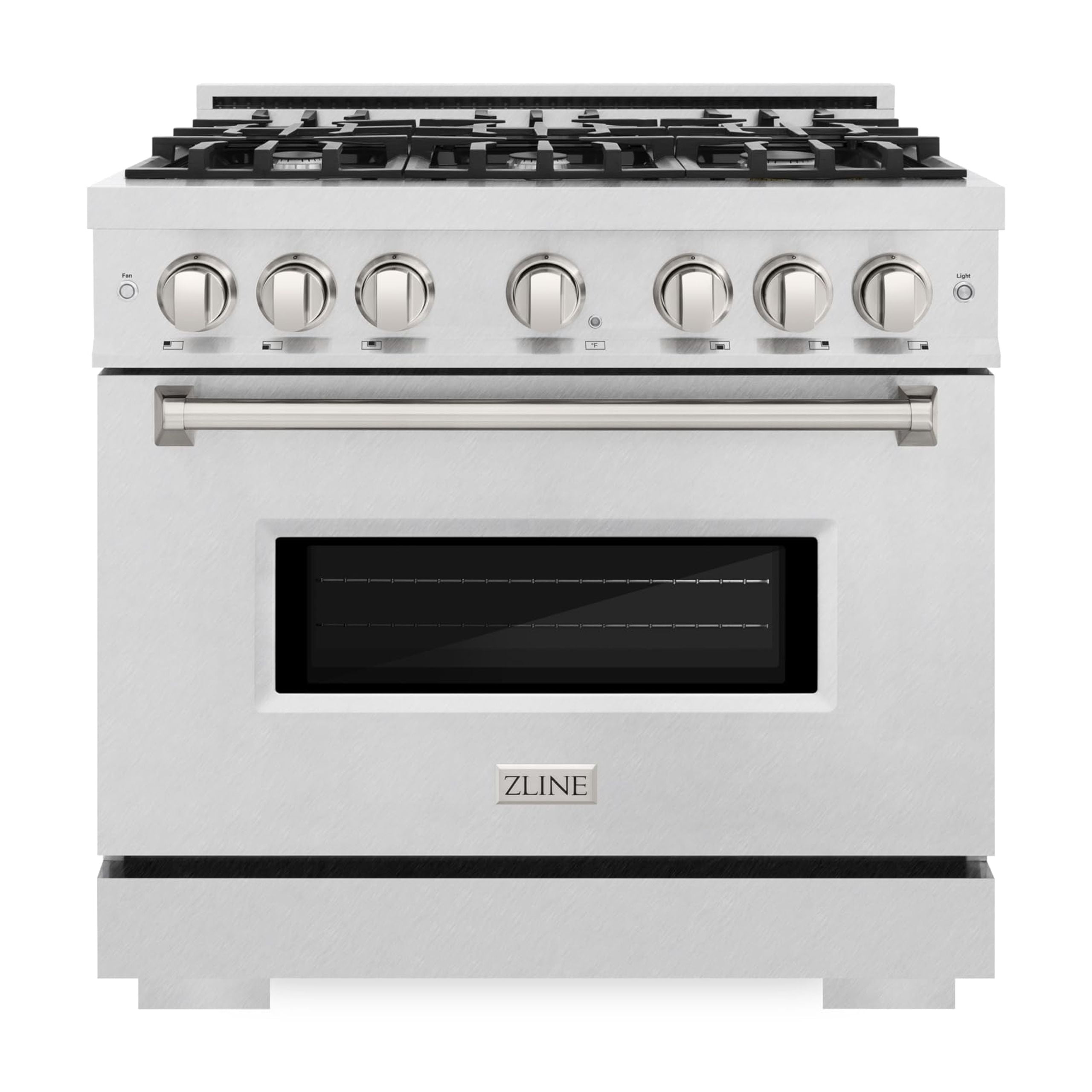 ZLINE 36 in. 5.2 cu. ft. Classic Gas Range with 6 Burner Cooktop and Convection Gas Oven in DuraSnow Stainless Steel (CGRS-36)