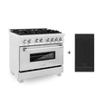thumbnail image 1 of ZLINE 48" 6.0 cu. ft. Electric Oven and Gas Cooktop Dual Fuel Range with Griddle in Fingerprint Resistant Stainless (RAS-SN-GR-48), 1 of 2