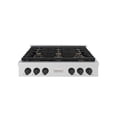 thumbnail image 1 of ZLINE 36 in. Autograph Edition Paramount Gas Rangetop with 6 Burners and Porcelain Cooktop in Stainless Steel with Matte Black Accents (SRTZ-36-MB), 1 of 2