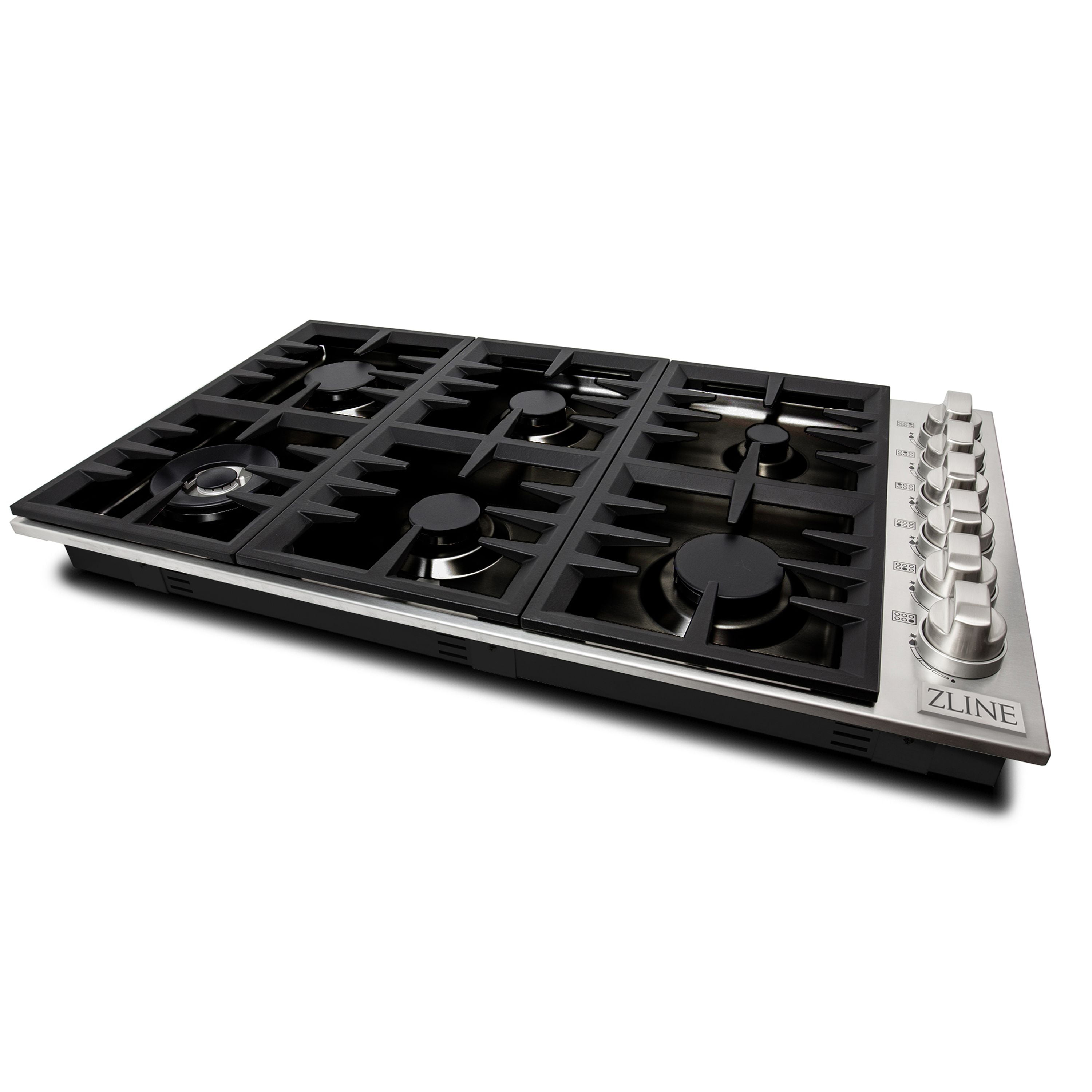 ZLINE 36" Stainless Steel 6-Burner Propane Gas Cooktop