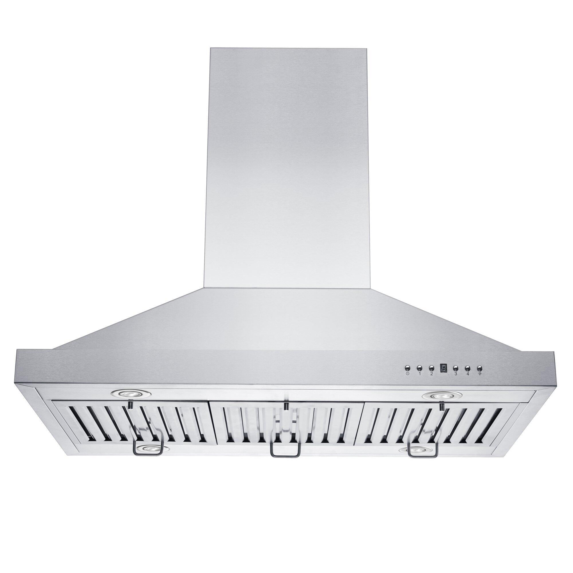 36" Stainless Steel Convertible Island Range Hood with Charcoal Filter