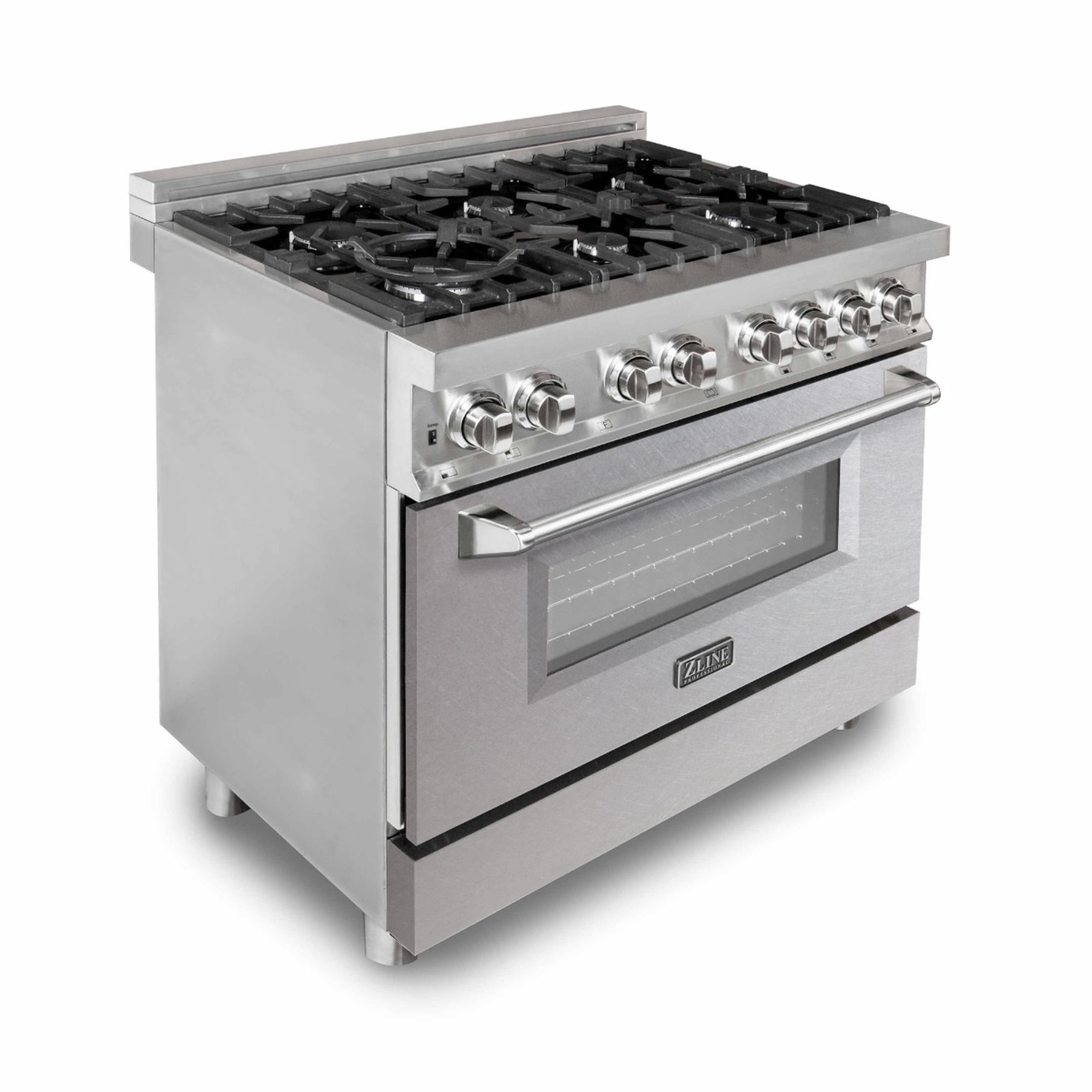 ZLINE 36" Stainless Steel Dual Fuel Range with 6 Burner Cooktop