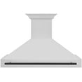 thumbnail image 1 of 48" ZLINE Autograph Edition DuraSnow Stainless Steel Range Hood with DuraSnow Stainless Steel Shell and Matte Black Handle, 1 of 5