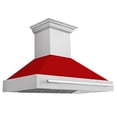thumbnail image 1 of ZLINE 48 In. DuraSnowÂ® Stainless Steel Range Hood with Red Matte Shell, 8654SNX-RM48, 1 of 2
