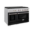 ZLINE 48 in. 6.7 cu. ft. 8 Burner Double Oven Gas Range in DuraSnow