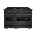 thumbnail image 1 of ZLINE 48 in. 6.7 cu. ft. Classic Double Oven Gas Range with 8 Burner Cooktop in Black Stainless Steel (CGRB-48), 1 of 2