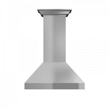 ZLINE 48 in. Wall Mount Range Hood in Stainless Steel with Crown Molding (597CRN-48)