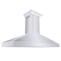 ZLINE 60 in. Wall Mount Range Hood in Stainless Steel with Crown Molding (597CRN-60)